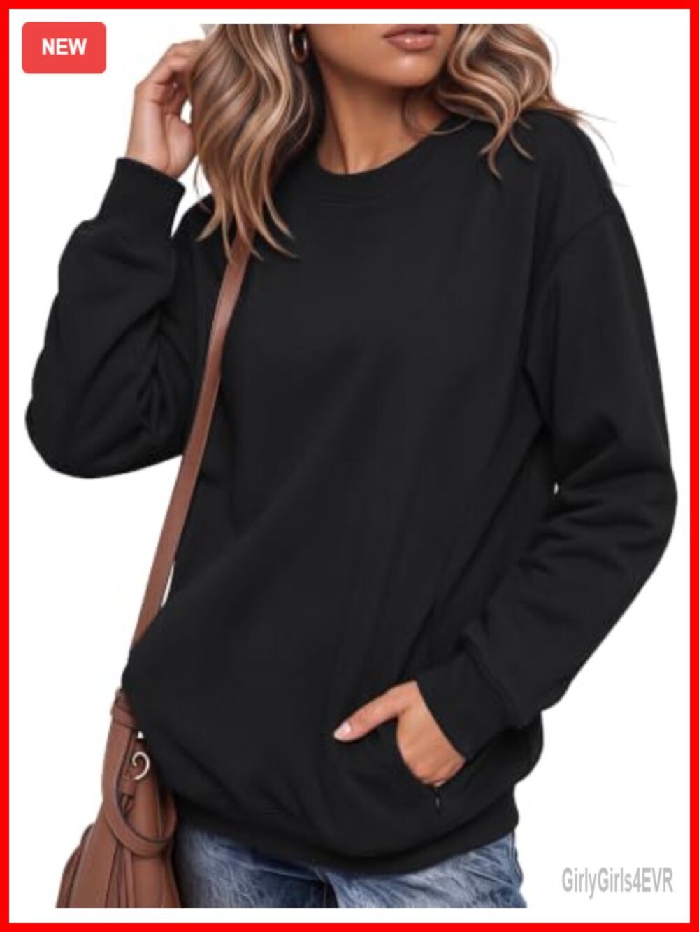 MAGCOMSEN Fleece Cotton Pullover Crewneck Sweatshirt Warm Winter Top